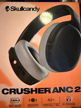 Skullcandy Crusher ANC 2 Headphones in Gray and Black